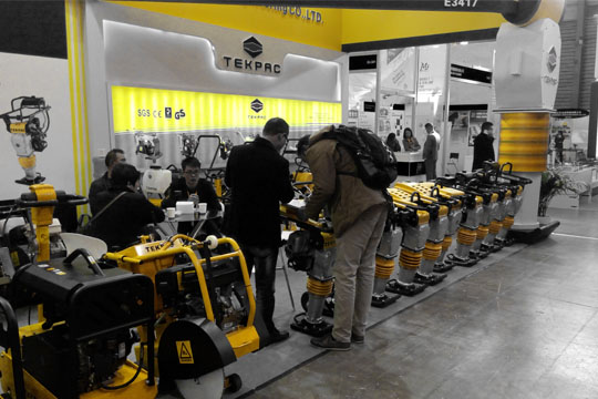 Exhibition, Compactor rammer in lined at Expo, Tekpac